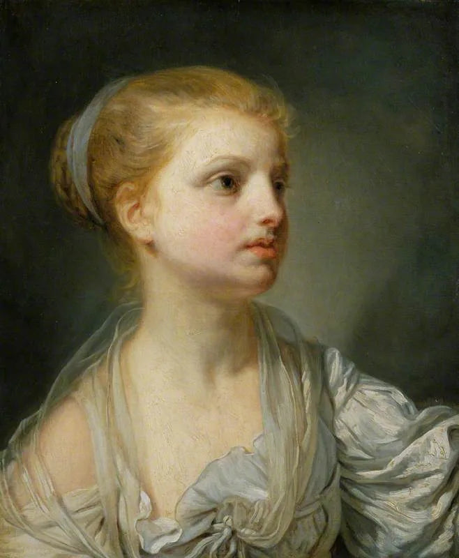 Tyttö valkoisessa mekossa - Jean-Baptiste Greuze