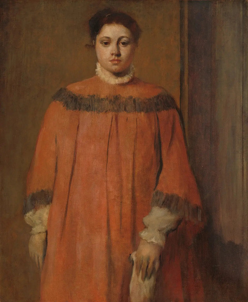 Punaisessa mekossa oleva tyttö - Edgar Degas