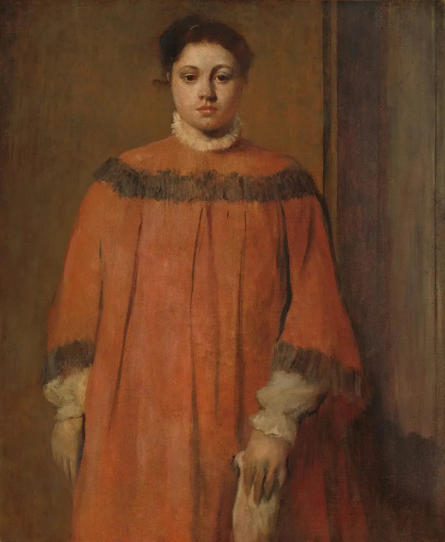 Punaisessa mekossa oleva tyttö - Edgar Degas