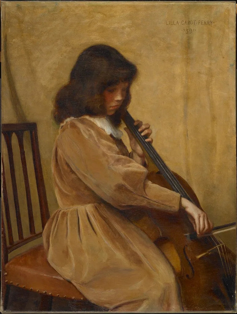Tytär soittamassa selloa - Lilla Cabot Perry
