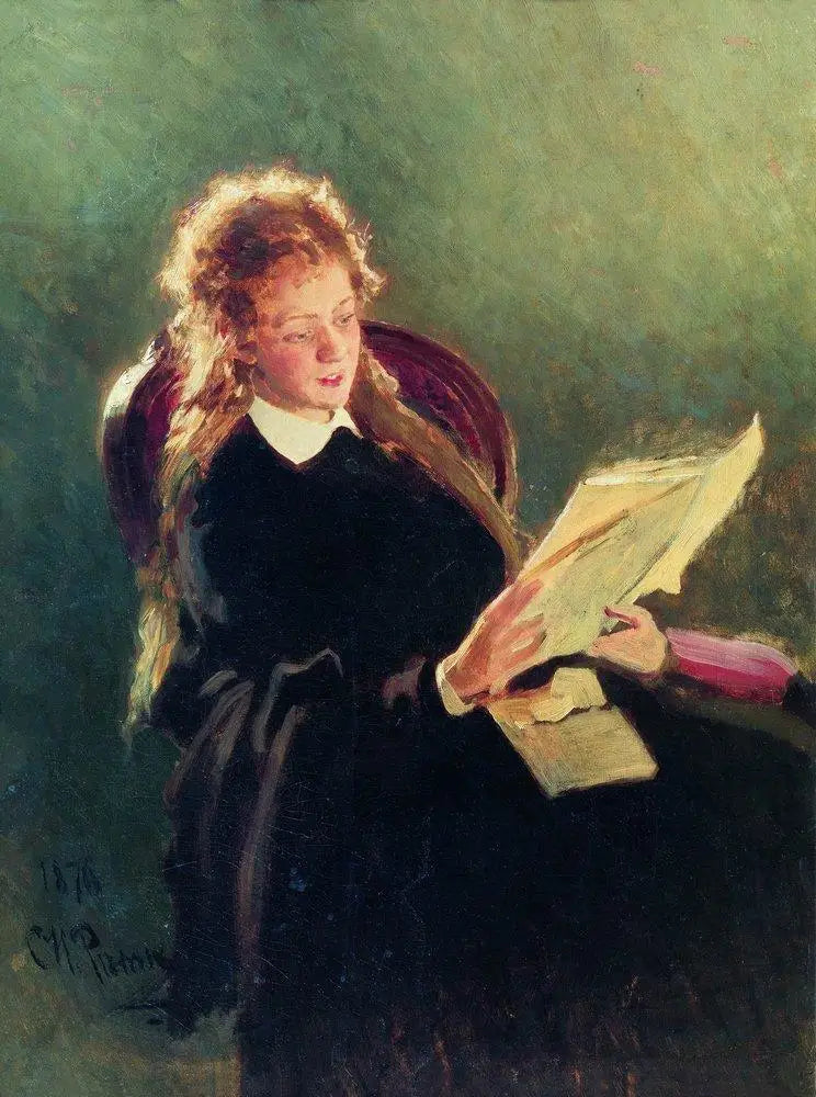 Fille lisant - Ilya Repin - Alpha Reproduction