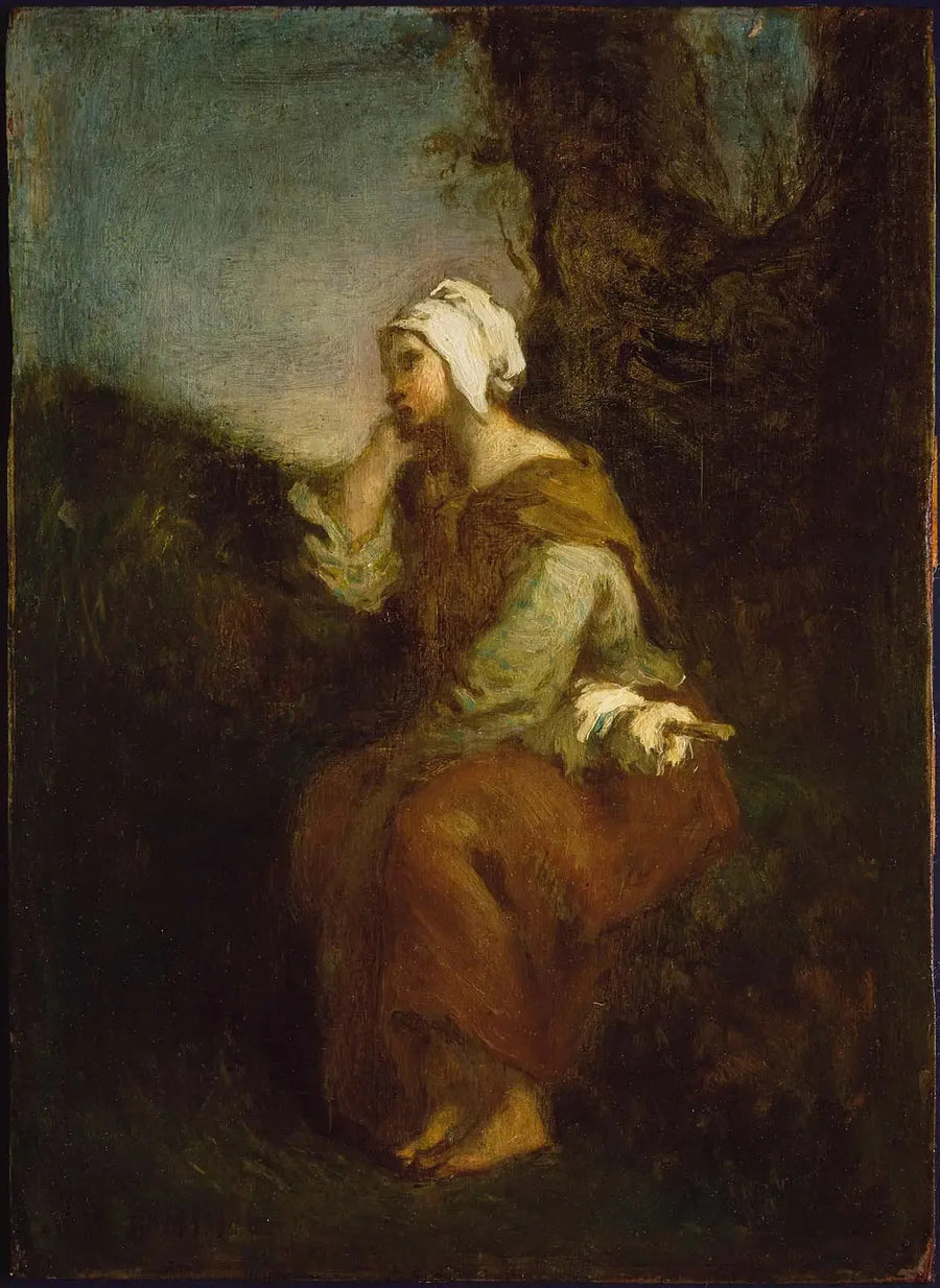 Maalaistyttö uneksimassa - Jean-François Millet