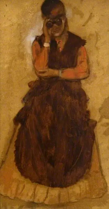 Tyttö katsoo kiikareilla - Edgar Degas