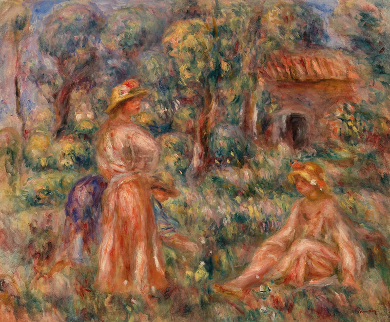 Tyttöjä maisemassa (Nuoria tyttöjä maisemassa) - Pierre-Auguste Renoir