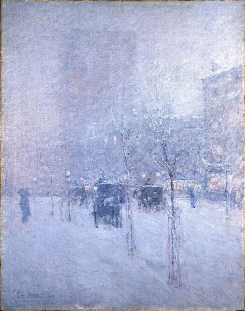 Myöhäinen iltapäivä, New York, talvi - Childe Hassam