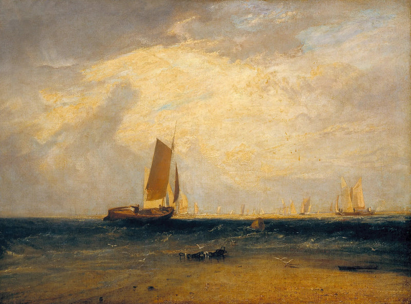 Kalastusta Blythe-Sandilla, Vuorovesi Nousee - J. M. W. Turner