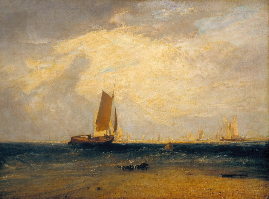Kalastusta Blythe-Sandilla, Vuorovesi Nousee - J. M. W. Turner