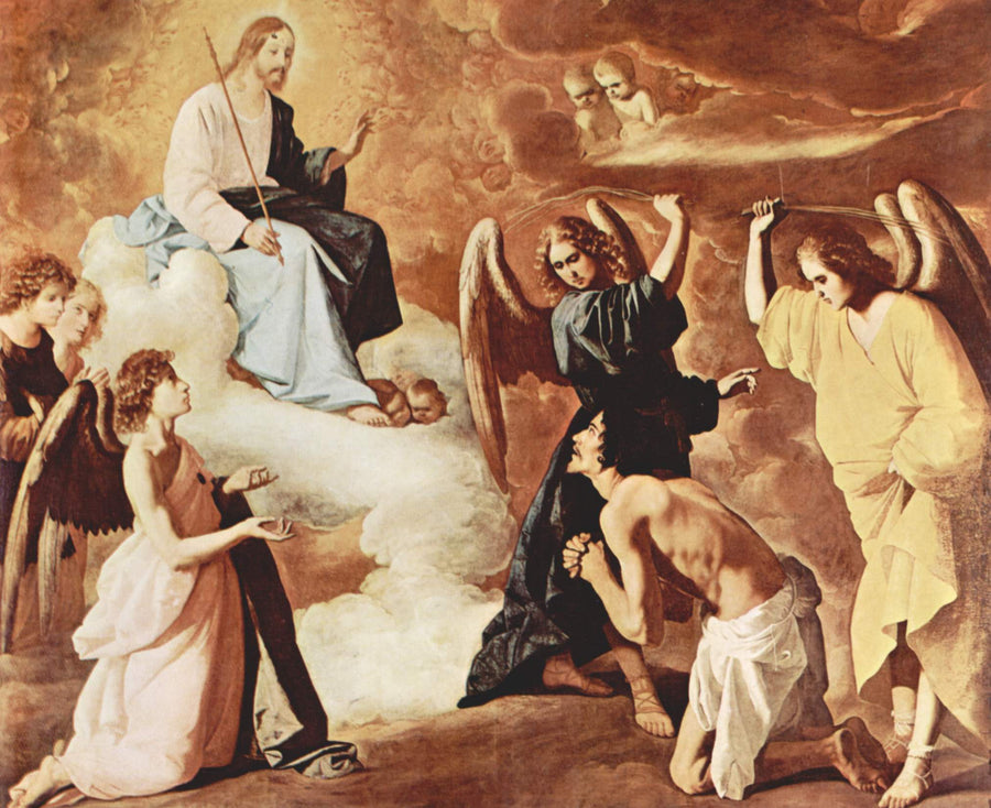 Pyhän Jeronimin ruoskiminen - Francisco de Zurbarán