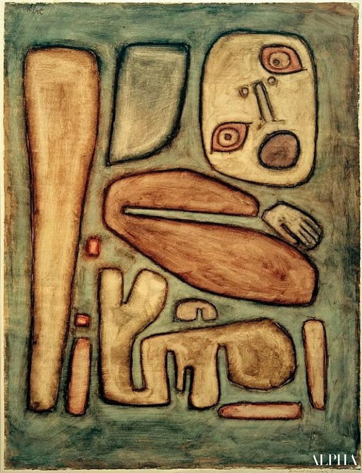 Pelon nuoli III - Paul Klee - Korkealaatuiset taulujen ja maalauksien reproduktiot