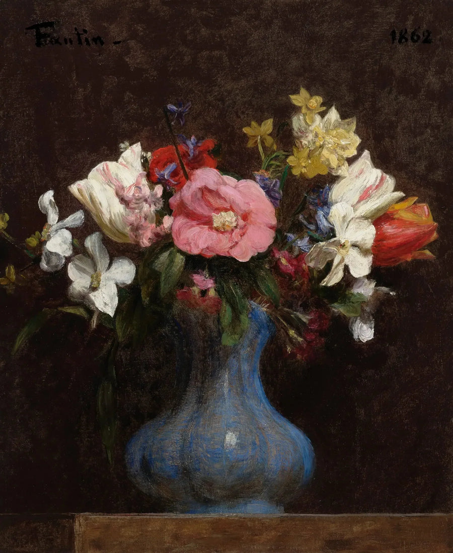 Kukat, kameliat ja tulppaanit - Henri Fantin-Latour