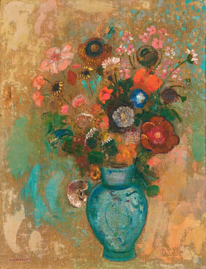 Kukat sinisessä maljassa - Odilon Redon
