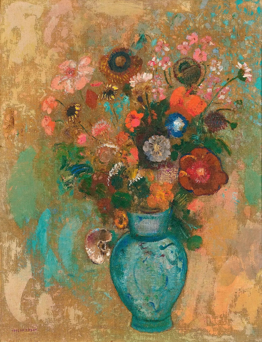 Kukat sinisessä maljassa - Odilon Redon