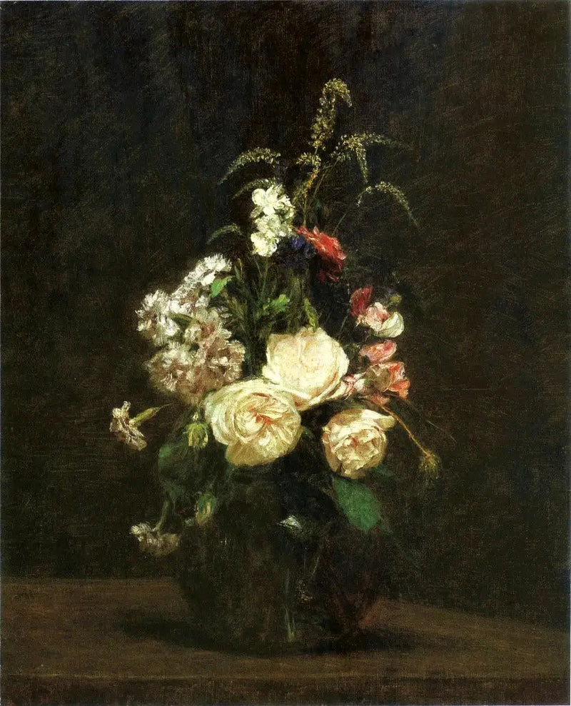 Kukat lasimaljassa. - Henri Fantin-Latour