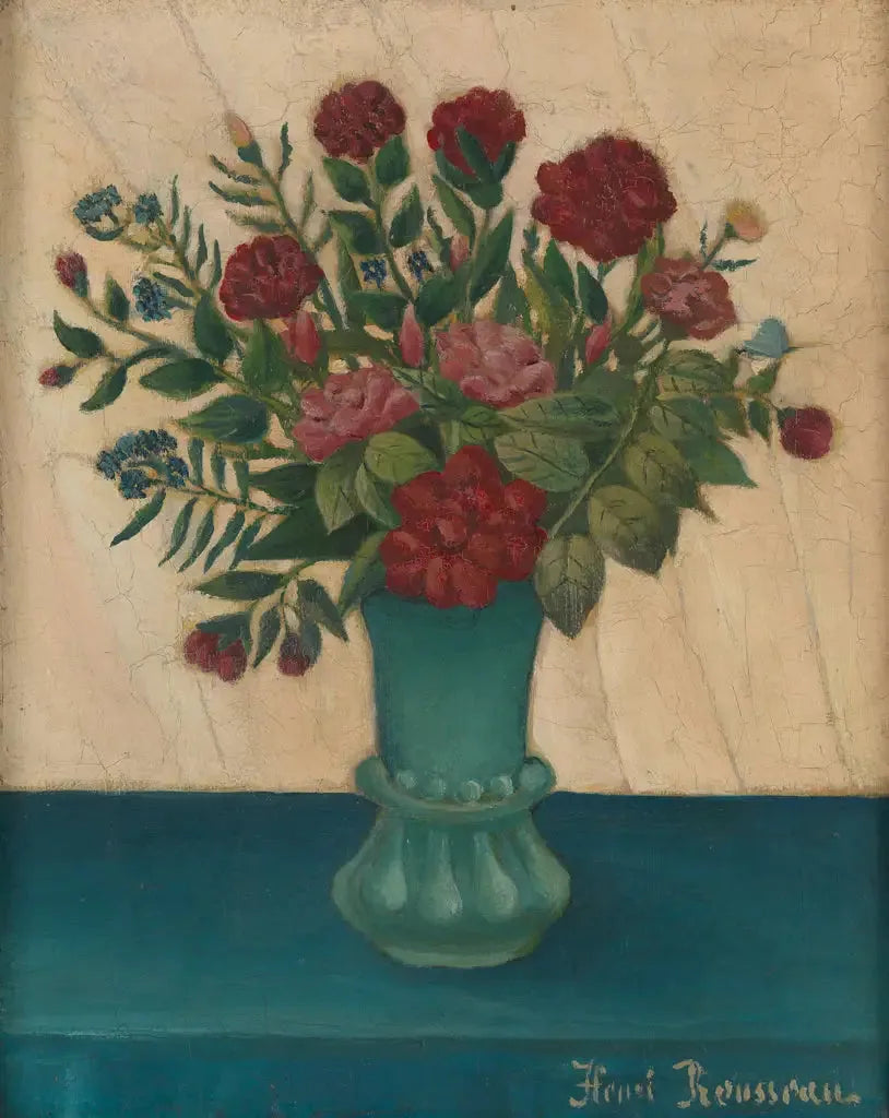 Kukat maljakossa - Henri Rousseau