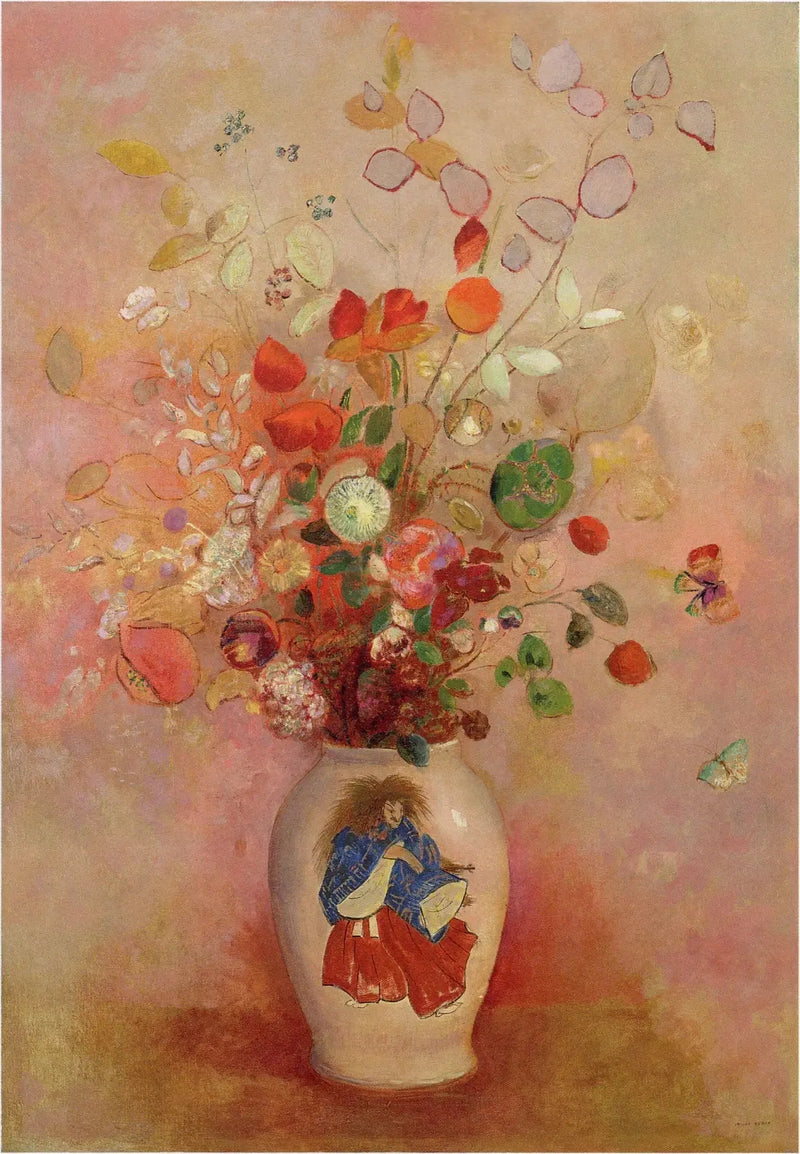 Kukkia japanilaisessa maljakossa - Odilon Redon