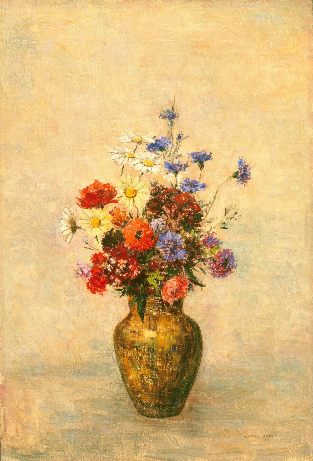 Fleurs dans un vase - Odilon Redon image 1 tableau peint à l’huile sur toile