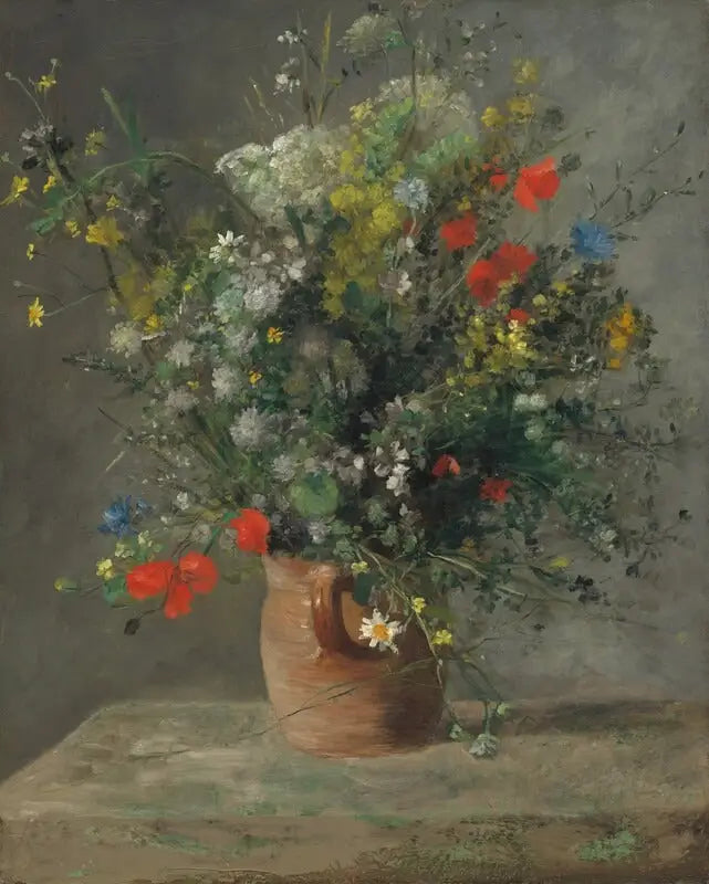 Kukat maljakossa - Pierre-Auguste Renoir