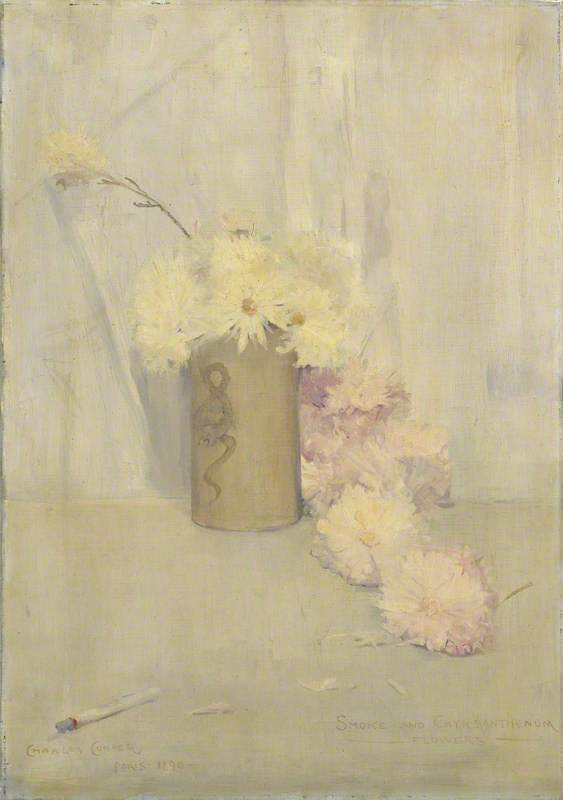 Savu- ja krisanteemikukat - Charles Conder