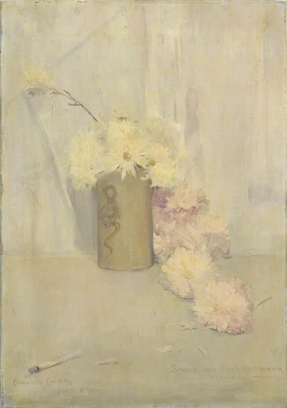 Savu- ja krisanteemikukat - Charles Conder