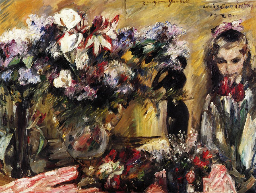 Kukkia ja tytär Wilhelmine - Lovis Corinth