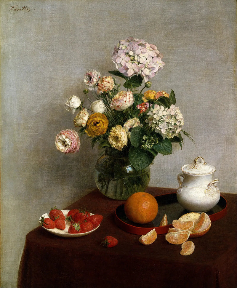 Kukat ja hedelmät - Henri Fantin-Latour