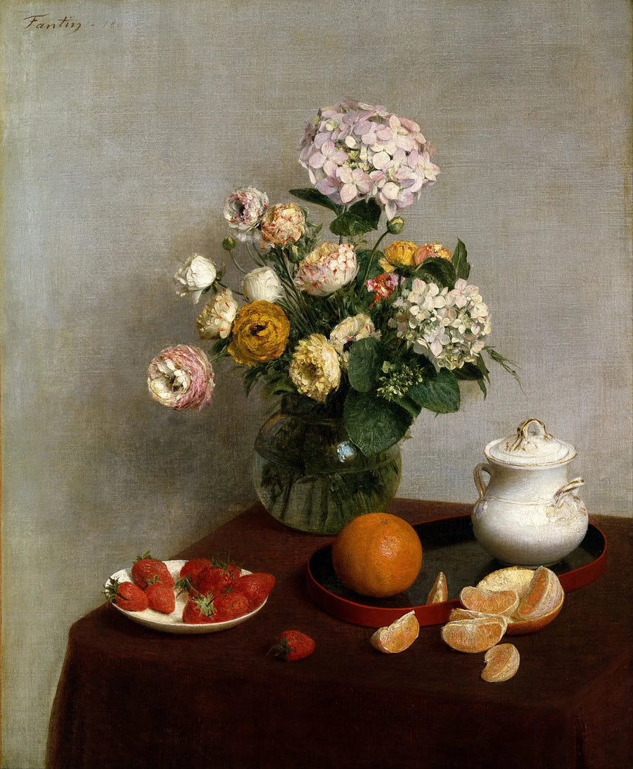 Kukat ja hedelmät - Henri Fantin-Latour