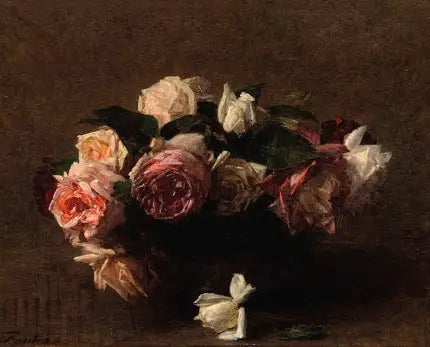 Fleurs roses (Rosario) - Henri Fantin-Latour image 1 reproduction de peinture à l’huile