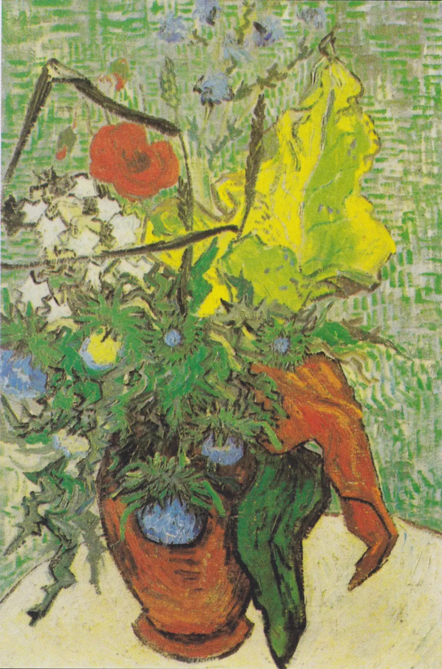 Villikukat ja ohdakkeet maljakossa - Vincent van Gogh