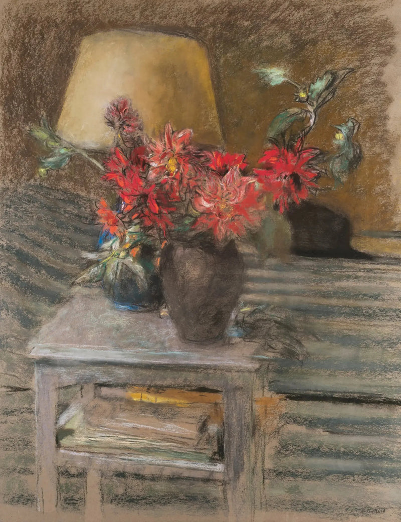 Kukkia pöydällä - Édouard Vuillard