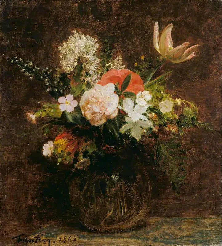 Kukat: Tulppaanit, Azaleat ja Ruusut - Henri Fantin-Latour