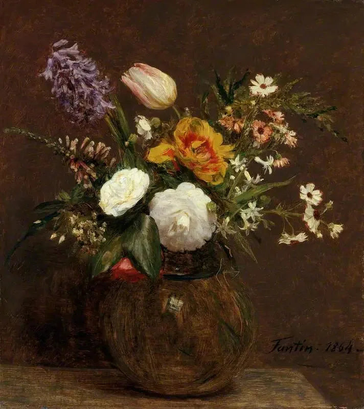 Kukkia: Tulppaanit, Kameliat ja Jasmikkeet - Henri Fantin-Latour