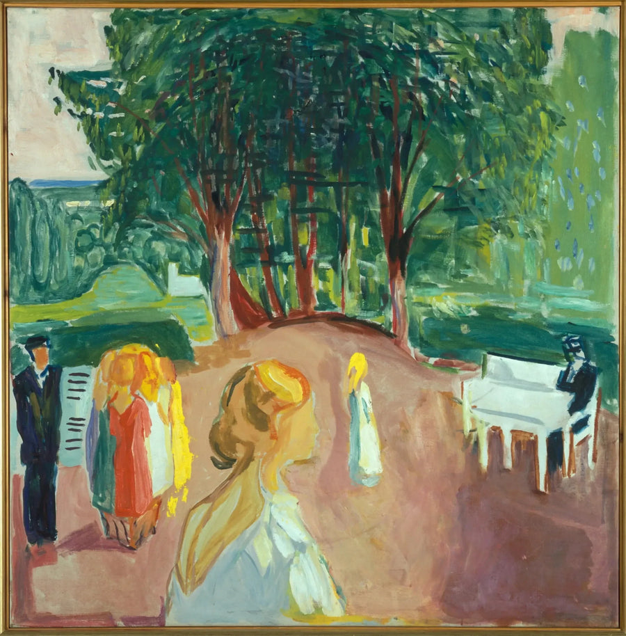Flirtti puistossa - Edvard Munch