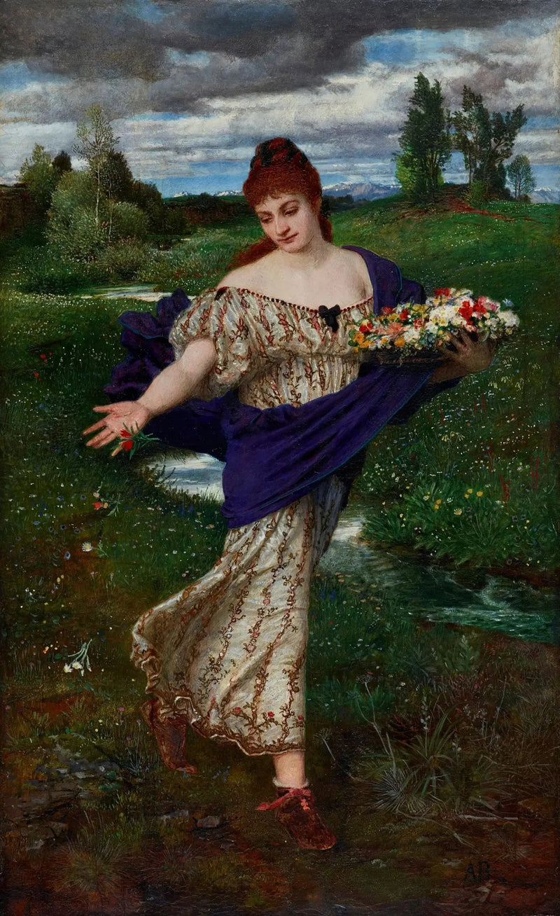 Flore, hajallaan olevat kukat - Arnold Böcklin