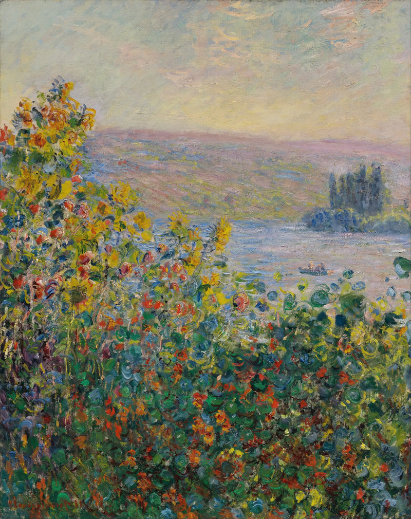 Kukkapenkit Vétheuilissä - Claude Monet