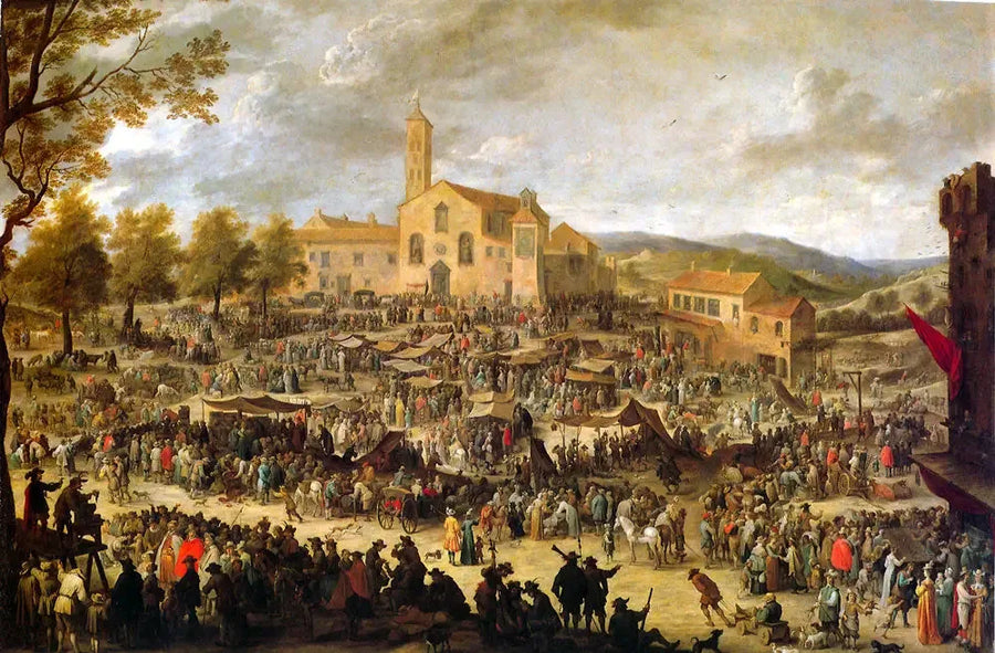 Santa Marian markkinat Florenceissa. - David Teniers nuorempi