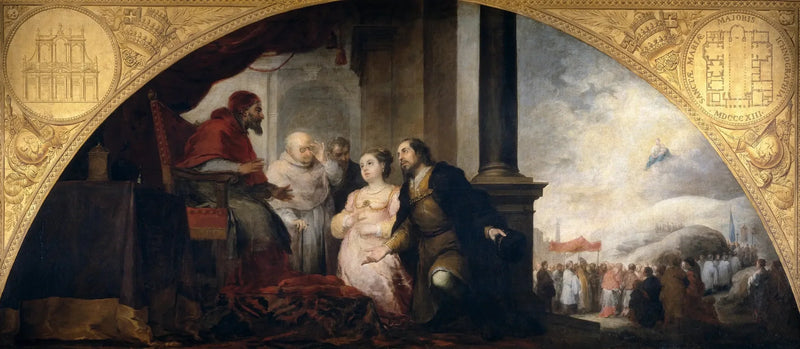 Sainte-Marie-Majeuren säätiö Roomassa. Patriciainen kertoo unelmansa paaville. - Bartolomé Esteban Murillo