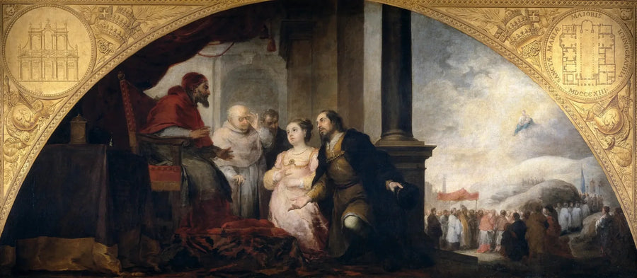 Sainte-Marie-Majeuren säätiö Roomassa. Patriciainen kertoo unelmansa paaville. - Bartolomé Esteban Murillo
