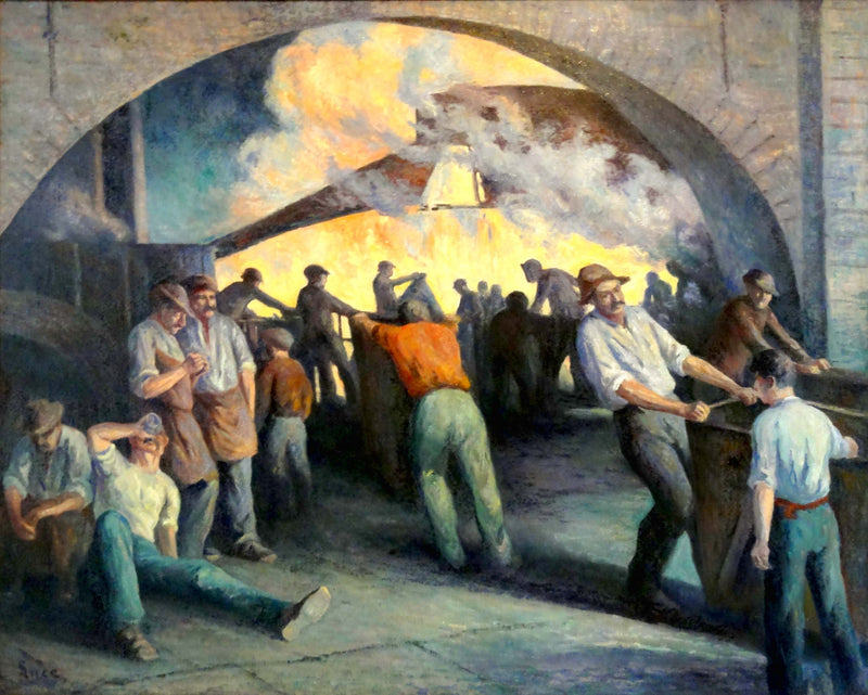 Charleroin valimo, valaminen - Maximilien Luce