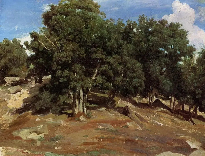 Fontainebleau – Bas-Préau'n mustat tammet - Jean-Baptiste Camille Corot
