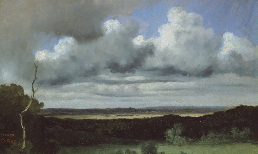 Fontainebleau – Myrsky aavikoilla - Jean-Baptiste Camille Corot
