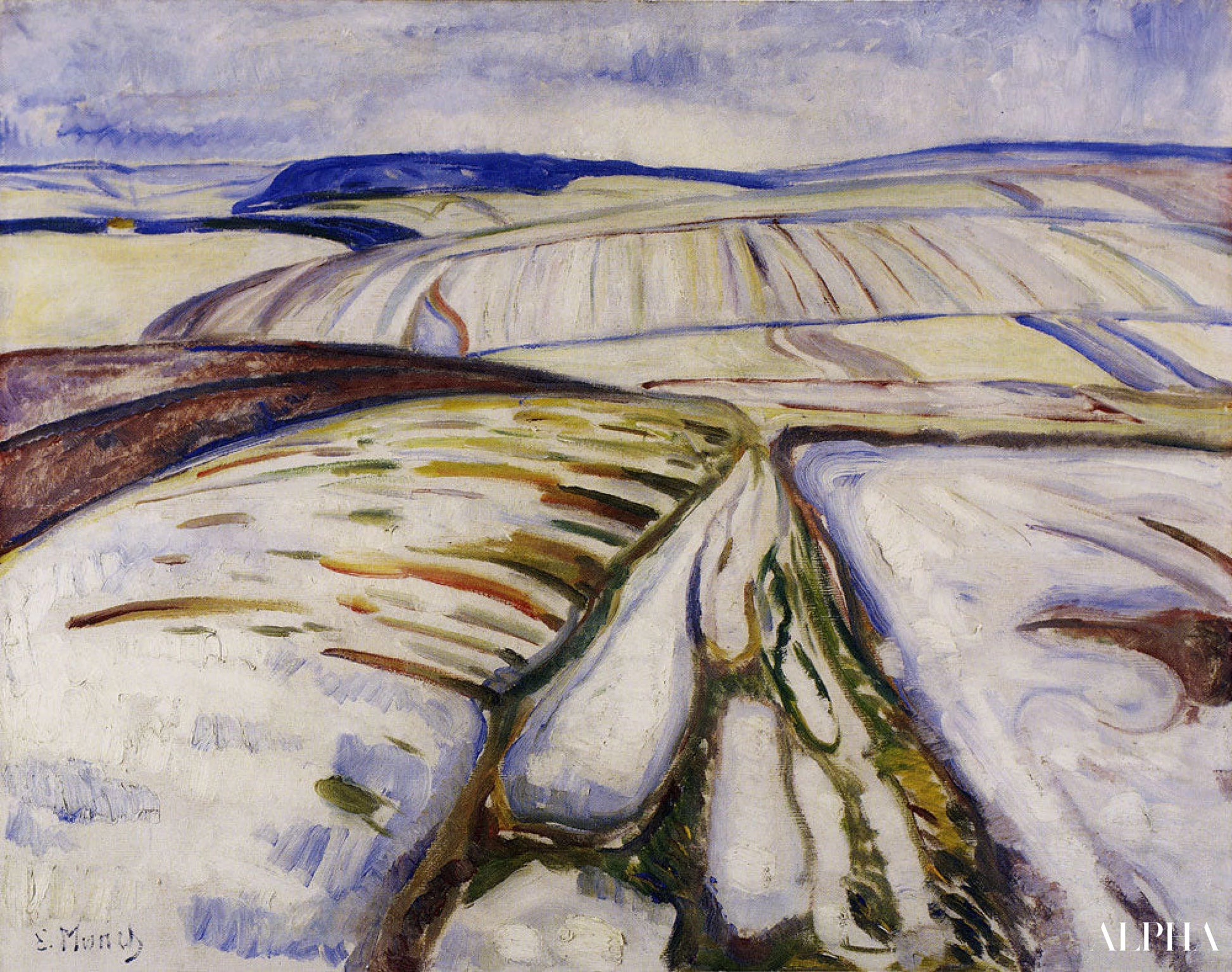 Lumenlähde lähellä Elgersburgia - Edvard Munch - Korkealaatuiset taulujen ja maalauksien reproduktiot