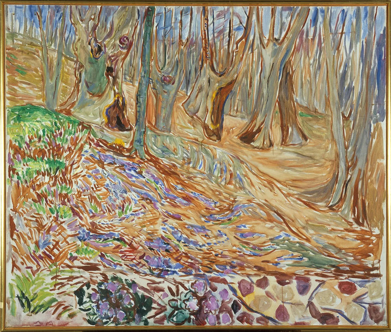 syksyinen lehmusmetsä - Edvard Munch