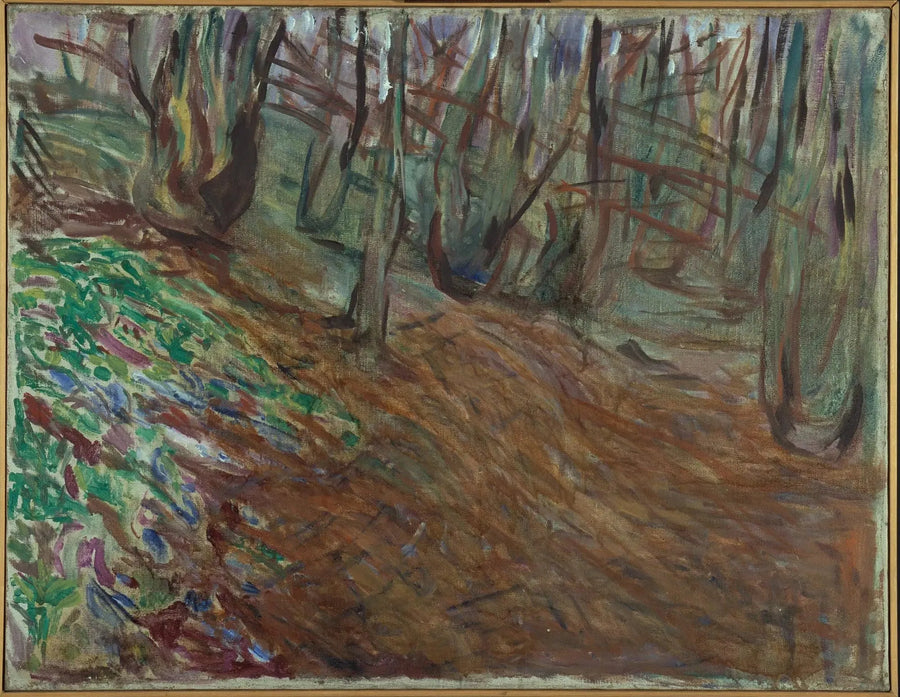 syksyinen lehmusmetsä - Edvard Munch