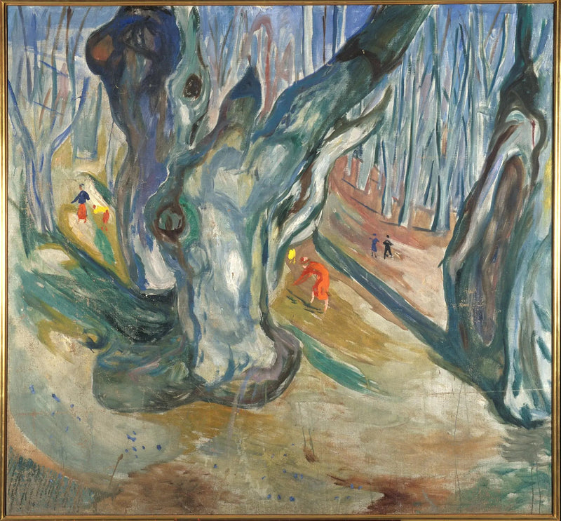 syksyinen lehmusmetsä - Edvard Munch