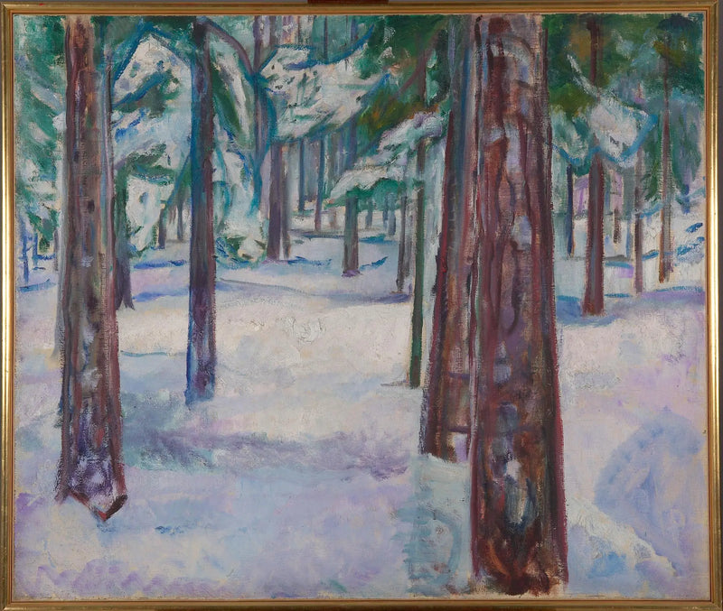 Metsä lumessa - Edvard Munch