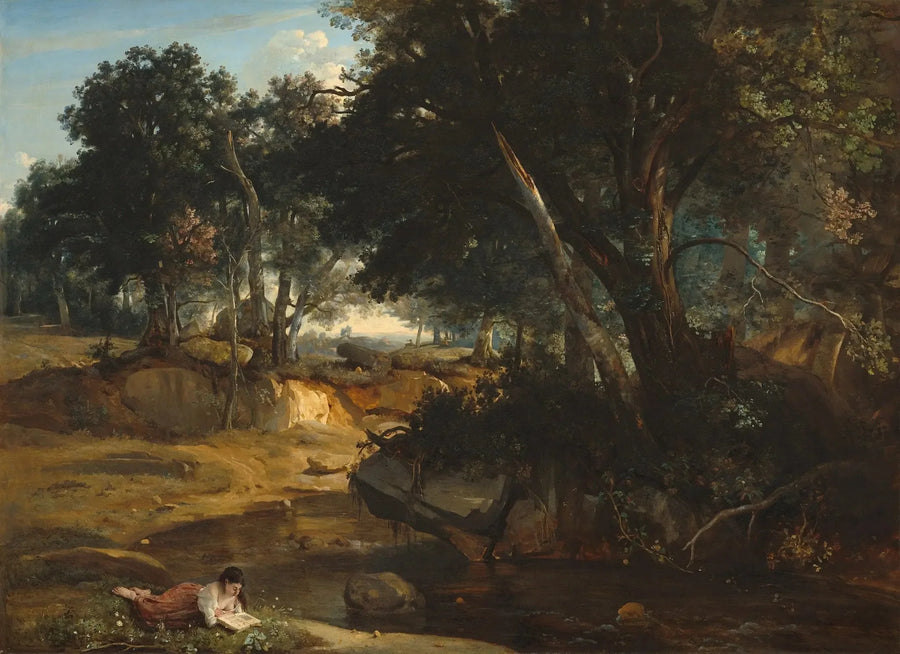 Fontainebleaun metsä - Jean-Baptiste Camille Corot