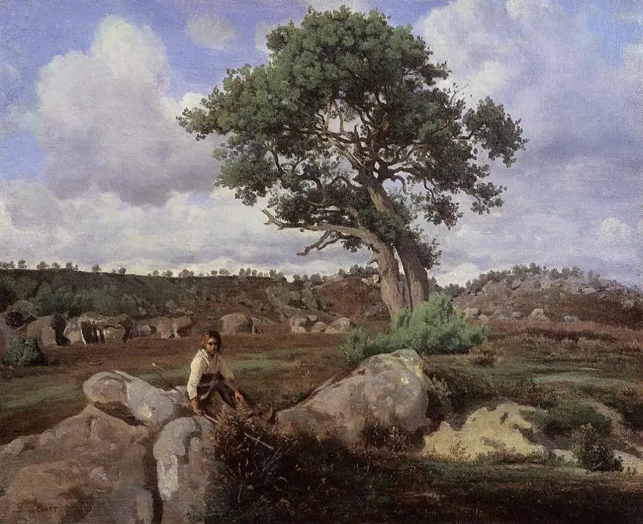 Fontainebleaun metsä (Le Chêne) - Jean-Baptiste Camille Corot