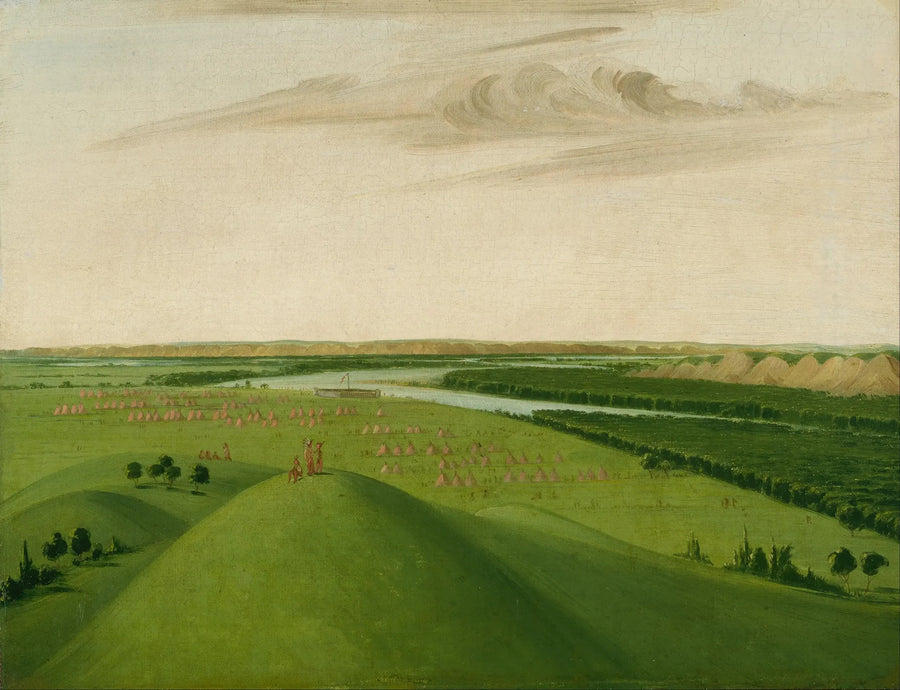 Fort Union, suunava ranta Yellowstone-joella, 2000 mailia Saint-Louisista - George Catlin