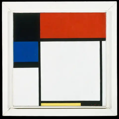 Fox Trot B, mustalla, punaisella, sinisellä ja keltaisella - Piet Mondrian