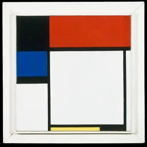 Fox Trot B, mustalla, punaisella, sinisellä ja keltaisella - Piet Mondrian